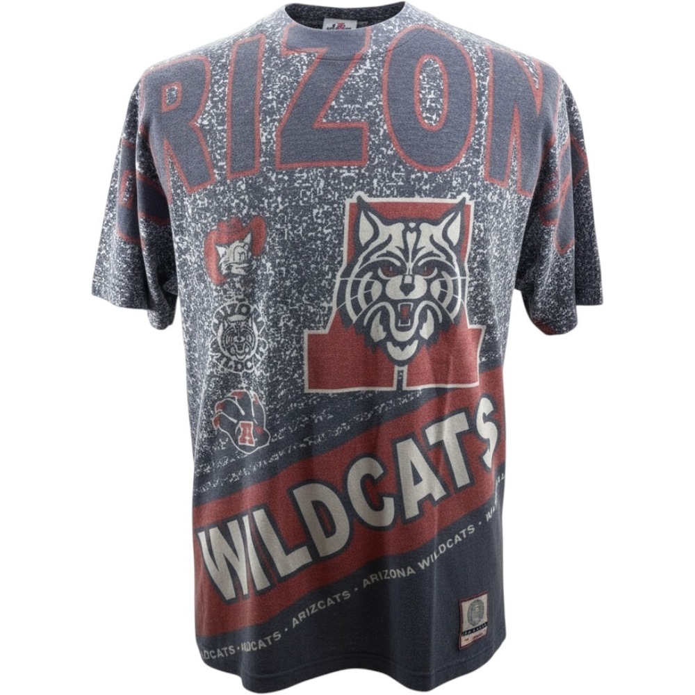 Mitchell & Ness Arizona Wildcats All Over Print Tee Shirt Mens Medium NCAA NEW